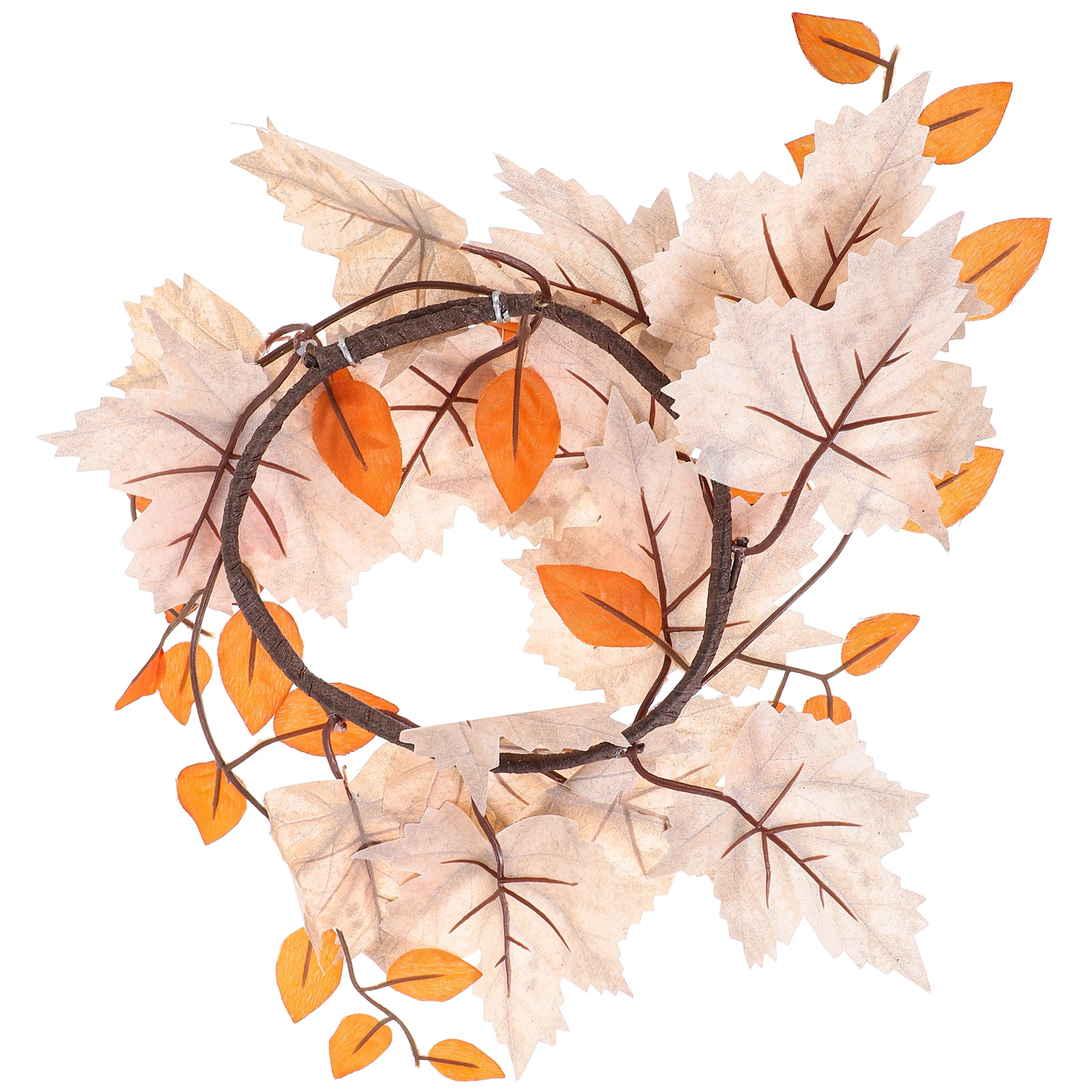 

Simulated Maple Thanksgiving C Wreath C Rings Fall Decor Thanksgiving Artificial Leaf Pillars Harvest Festival