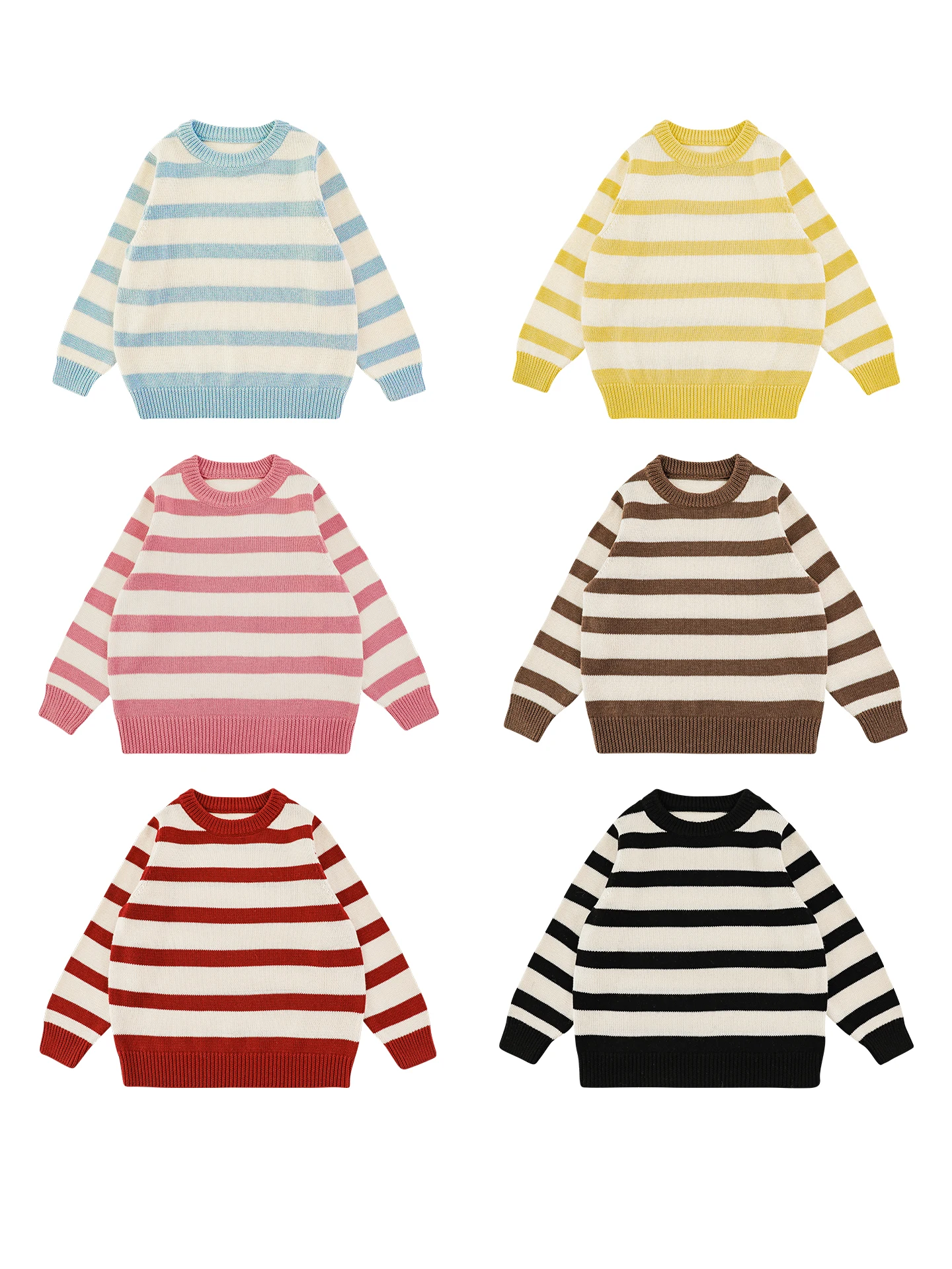 2025 Girls Funnel Neck Sweater Bobble Texture Candy Stripe Non Itch Wool Thermal Slim Fit Tunic Age 1-7