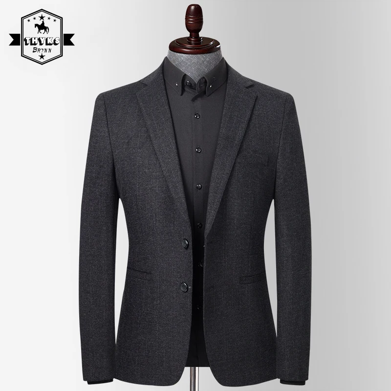 

Single Breasted Blazers Men Clothing High Quality Autumn and Winter New Casual Suit Easy Care Slim Fit Suit Men's Trend Coat