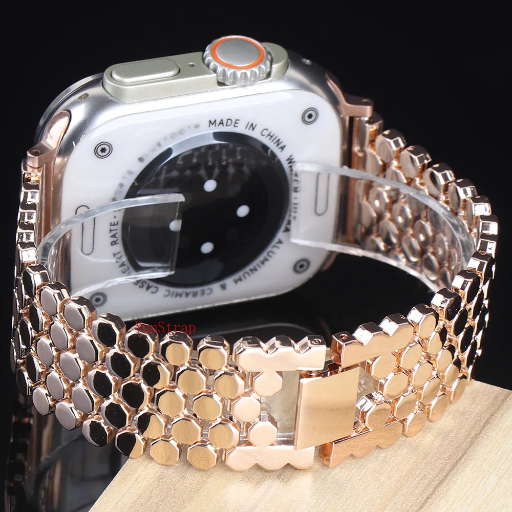Fish Scale Honeycomb Type Band for Apple Watch 49mm 46mm 45mm 44/42/41/40mm Men Strap iWatch Ultra 2 SE 10 9 8 7 6 5 4 3Bracelet