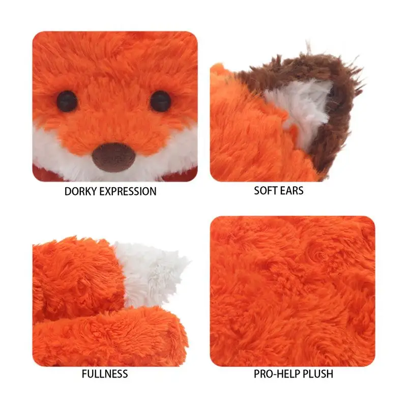 Fox animal de pelúcia 14 Polegada abraçando pelúcia raposa sofá decoração macio deitado raposa animais de pelúcia bonito plushies para crianças quarto