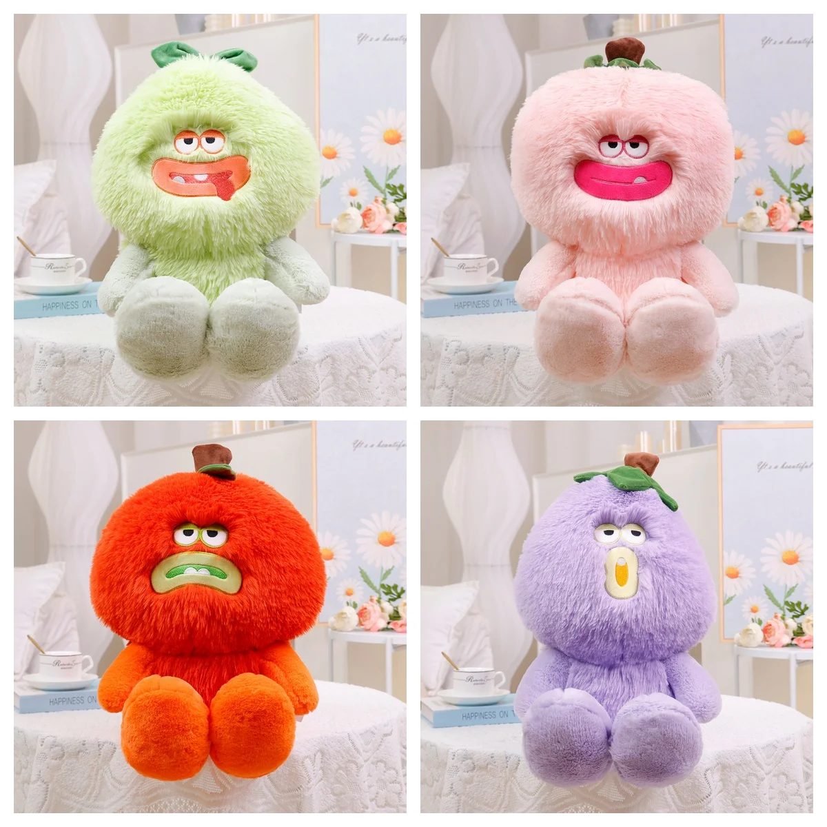 1pc 34/50/60cm New Arrival Super Soft Plush Dolls 4 Colors Cute Lovely Thick Lips Monster Decorative Cushion