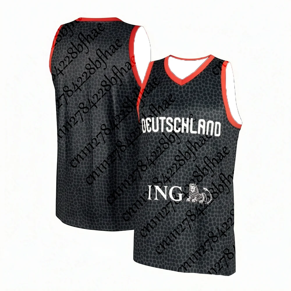 Sommer-Sportwettkampf Deutsches Basketball-Tanktop Schnell Trocknend Atmungsaktiv Outdoor Dünnes Athletik-Oberteil für Erwachsene und Kinder – Detail 5