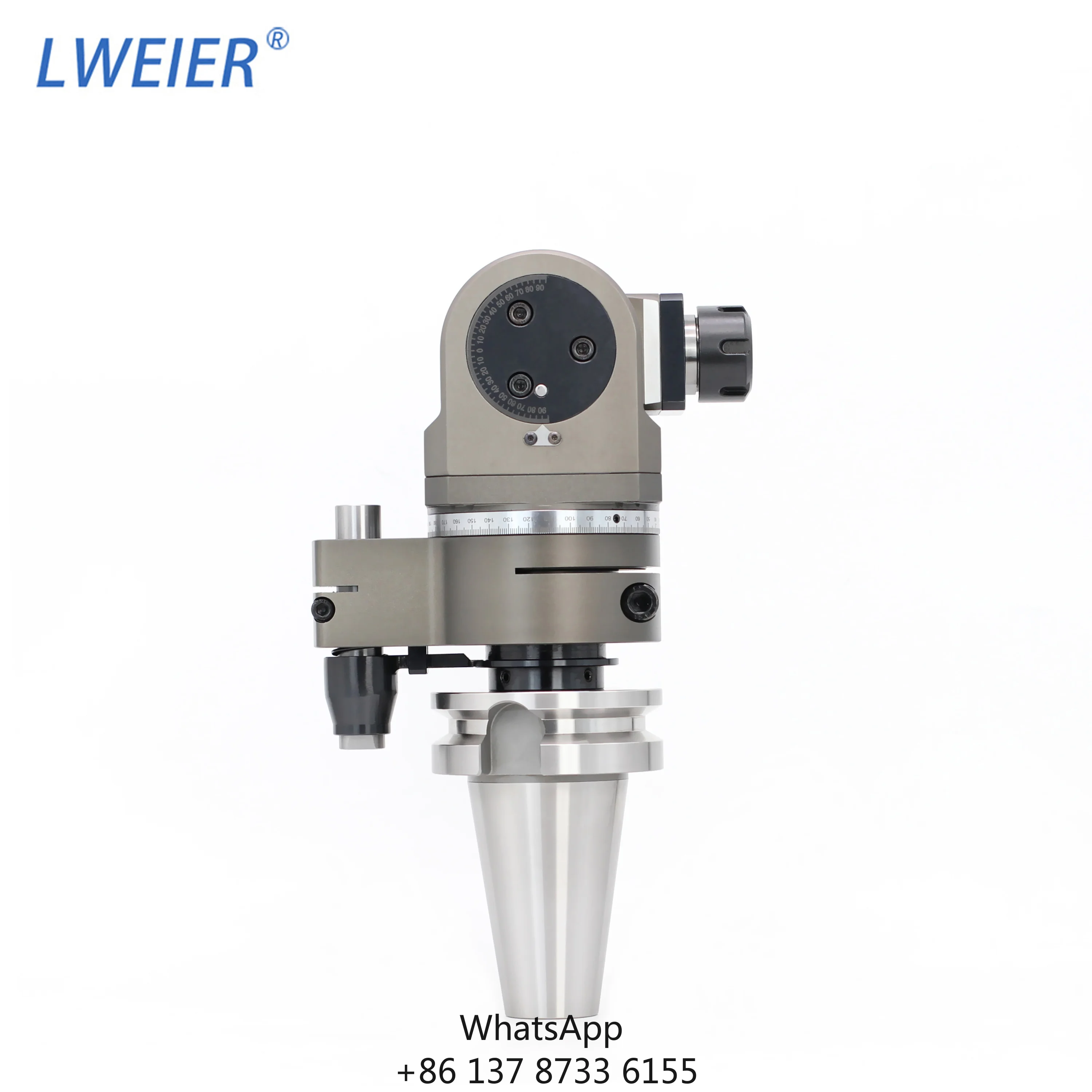 LWEIER BT40/BT50 Universal Angle Head Milling Lightweight Design High-speed High Rigidity Side Milling Head 1 Year Warranty
