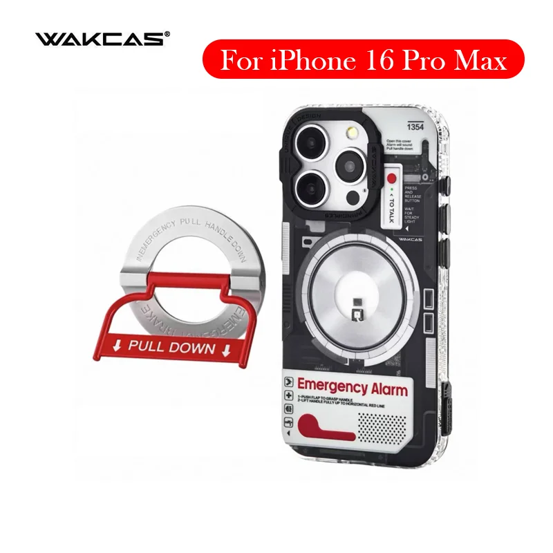 

Оригинальный чехол Wakcas для iPhone 15, 16 Pro Max, кронштейн для беспроводной зарядки, задняя крышка, чехол для iPhone 15 16 Pro
