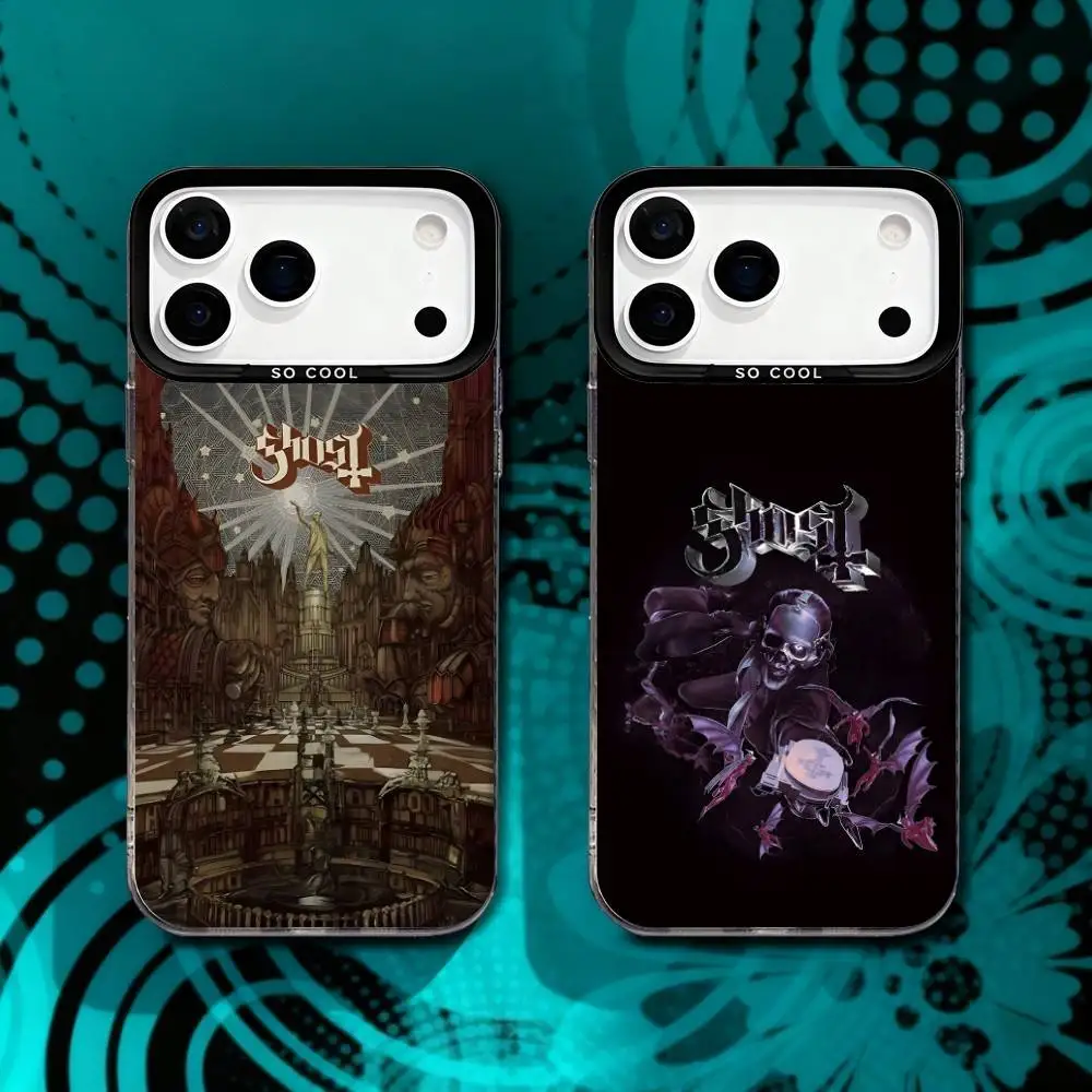 

G-Ghost Heavy Metal Band For iPhone 17,16,15,14,13,12,X,8,Pro,Max,Plus,SE4,Air,Mini Anti-Slip Black IMD Matte Case