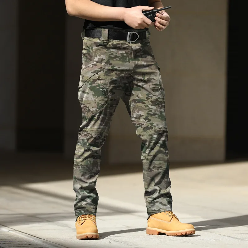 

New Unique Special Forces Fans Overalls Stretch Breathable Tactical Pants Multi Pocket Front Zipper Outdoor Casual Pants