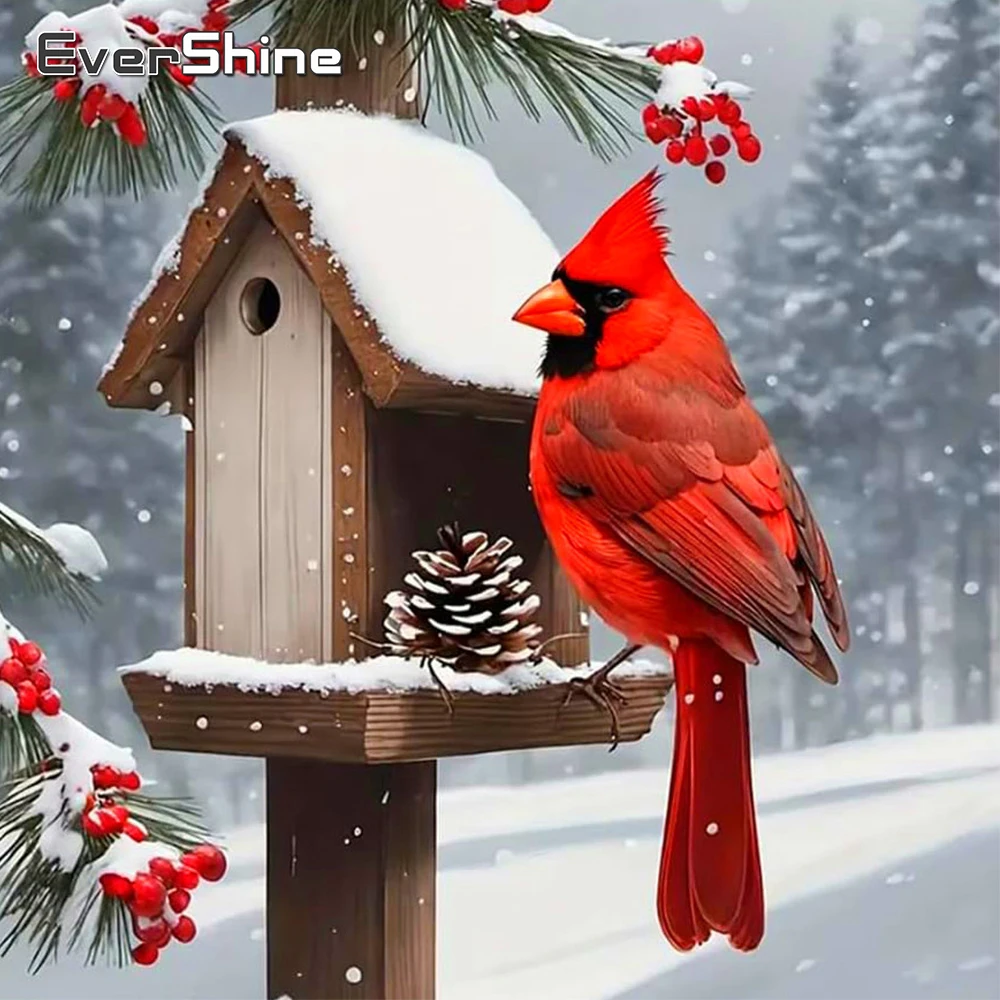 Evershine Diamant Malerei Tier Vogel 5D Voll Platz Diamant Stickerei Schnee Bild Strass Neue Ankunft Wand Dekor