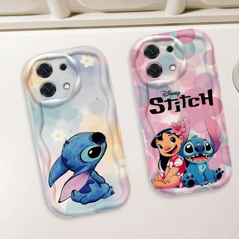 Disney Stitch Cute Cartoon For Redmi Note Redmi Note 13 12 12Pro 11 10 Pro POCO F4 X3 X4 GT X5 X6 Wave Oil Phone Case