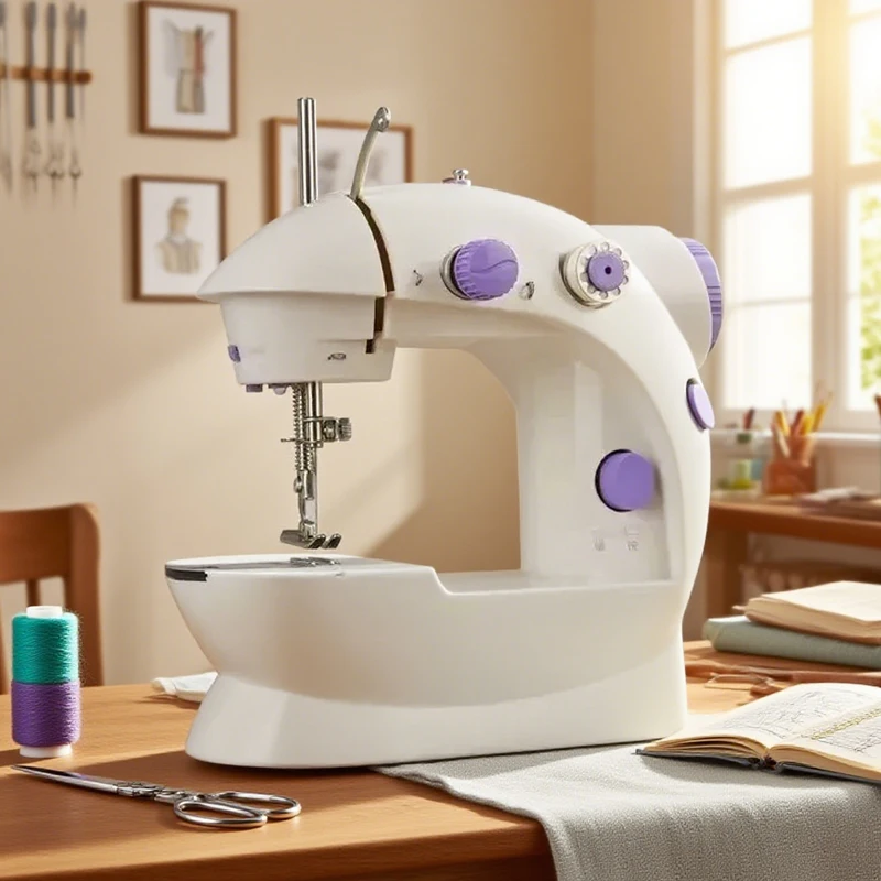 

Модные портативные швейные машины, многофункциональная бытовая мини-швейная машина 202 для начинающих, аксессуары для домашнего шитья своими руками% и