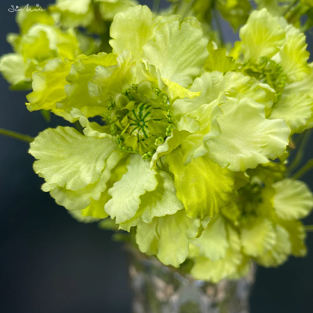 SunMade 1 Pc Vintage Windmill Chamomile Flower Silk Artificial Flowers Home Wedding Decoration Flores Artificales Green Flore