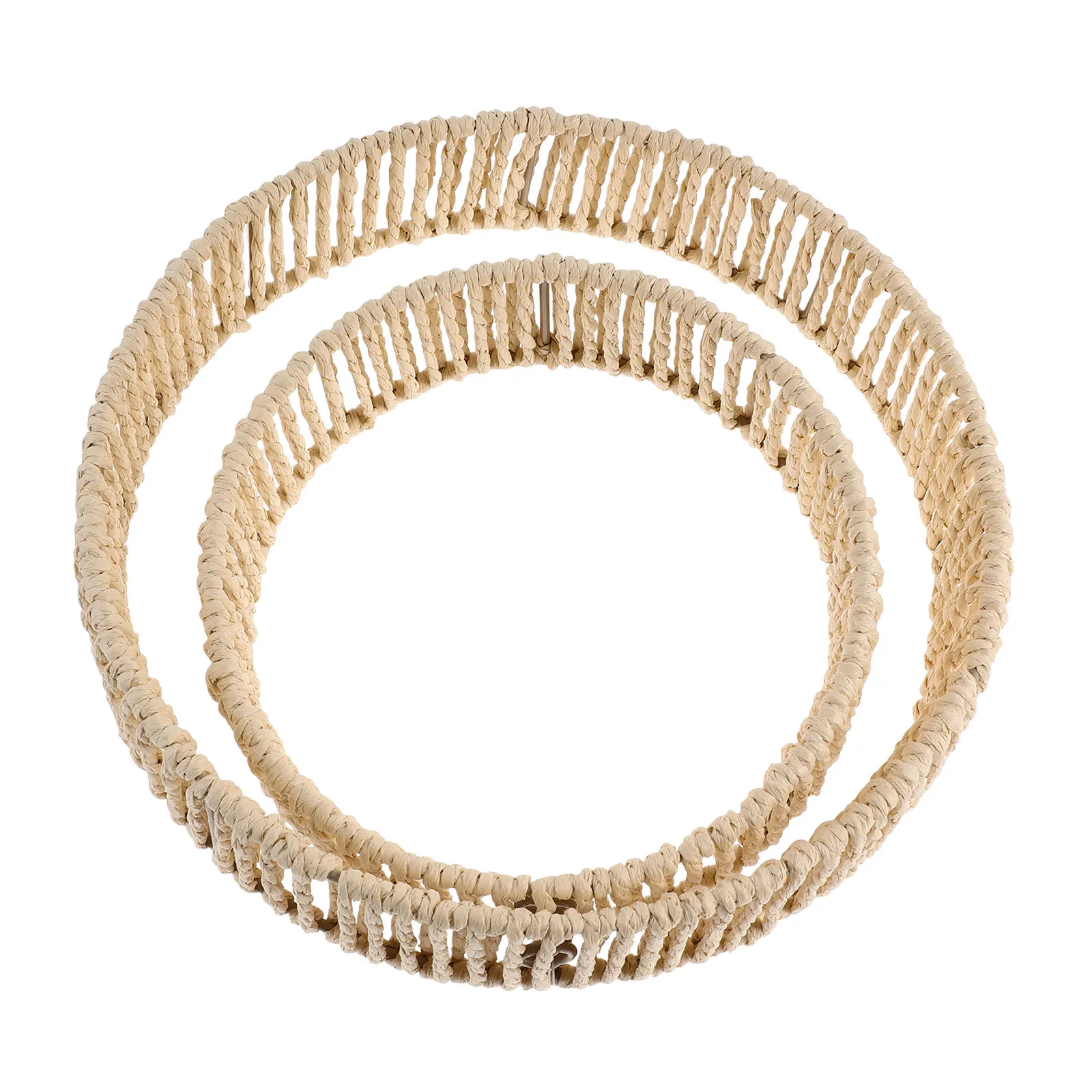 Handwoven Paper Rope Lampshade Boho Pendant Light Cover Ceiling Replacement Woven Light Shade Fixture for Chandeliers Sconce