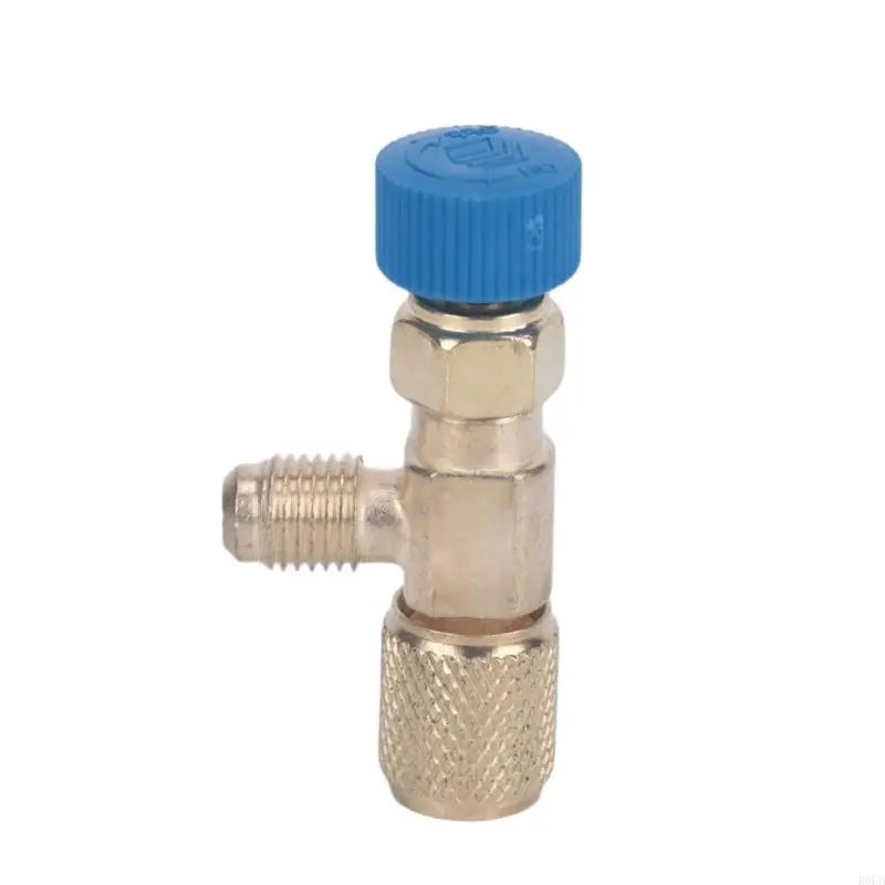 Knurled Grip Air Conditioner Service Adapter Brass Body with Adjustable Top Knob for HVAC Maintenance Support Use R6FB
