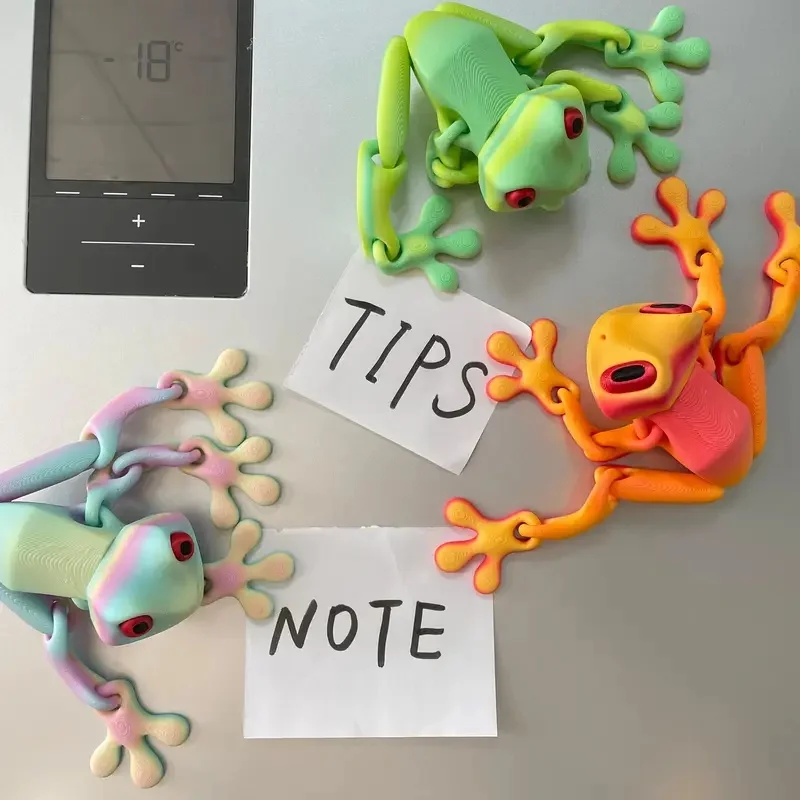 Frog Fridge Magnets, Home Kitchen Office Whiteboard Pantry and Dishwasher Decoration, Cute Colorful Animals Decor
