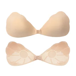 Silicone Push Up Bra Self Adhesive Strapless Invisible Bra Adhesive Breast Bra Chest Paste Invisible Bra Nipple Pads