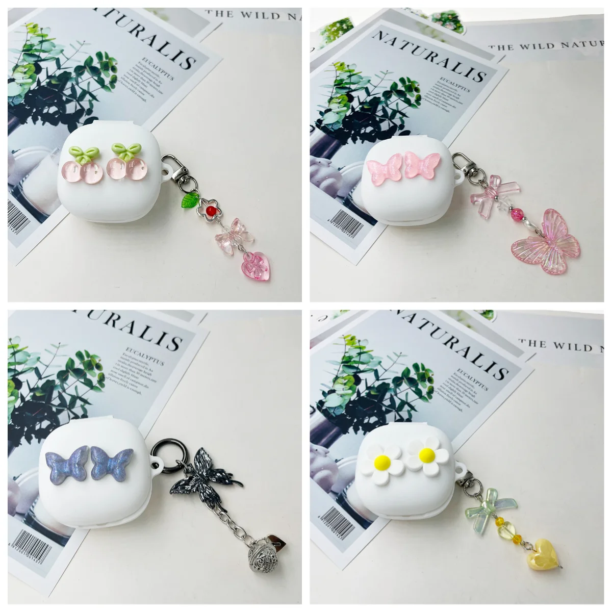 flower Cover For SONY WF-1000XM5 /WF-1000XM4 / WF-1000XM3 Case with keychian Silicone earphones case