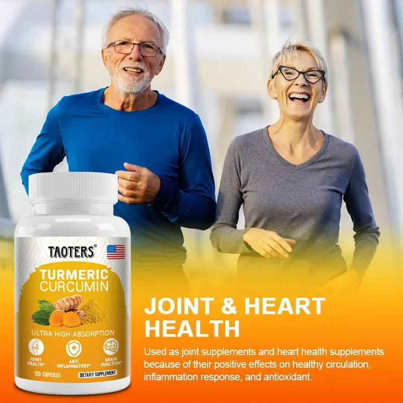 

Curcumin - Promotes Joint Health, Antioxidant, Supports Immune, Brain, Heart and Digestive Health - 120 Capsules