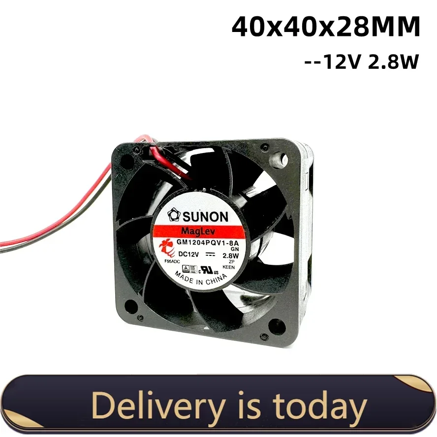 pa Sunon Maglev 40x40x28mm 4cm 4028 Server Fan 12V 2.8W 1U 2U Server Fan GM1204PQV1-8A Big Wind Server Cooling Fan 2PIN
