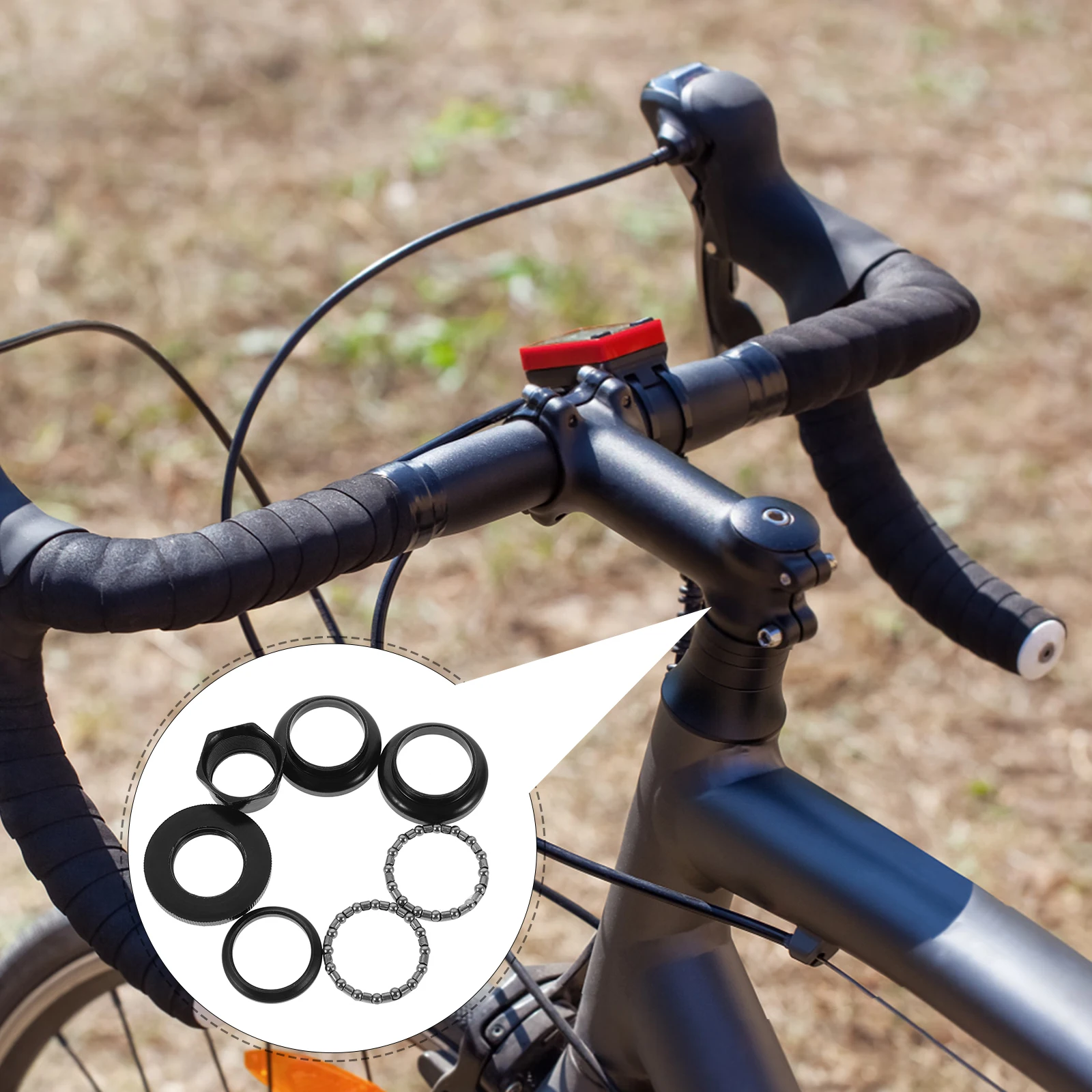 

1 set Metal Bike Headset Replacement Scattered Beads Fork Bowl Set Durable Sturdy Front Stem Bearing For Bikes