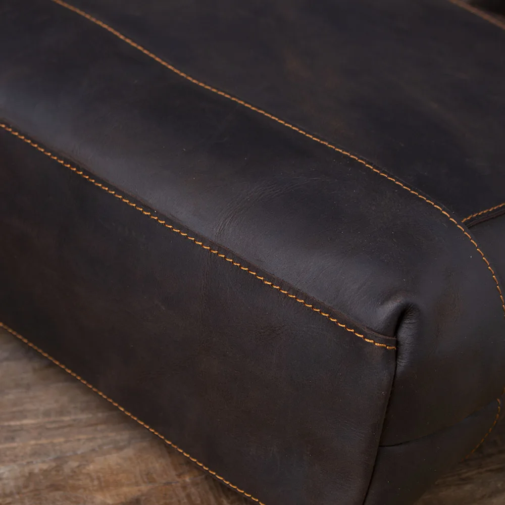 Vintage-Umhängetasche aus hochwertigem Leder für Herren, Aktentasche für Männer, Business-Handtasche, Laptoptasche – Detail 17