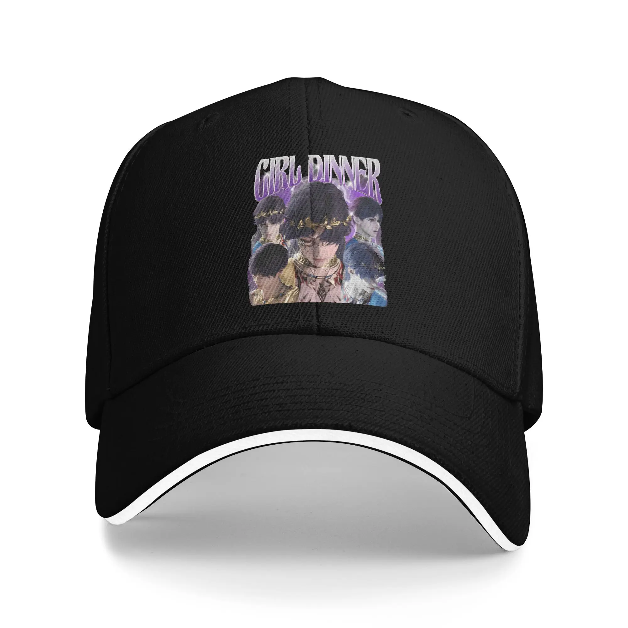 Girl Dinner Rafayel Baseball Cap Casual Love and Deepspace  Sandwich Hats Unisex Adjustable Sun Hat Outdoor