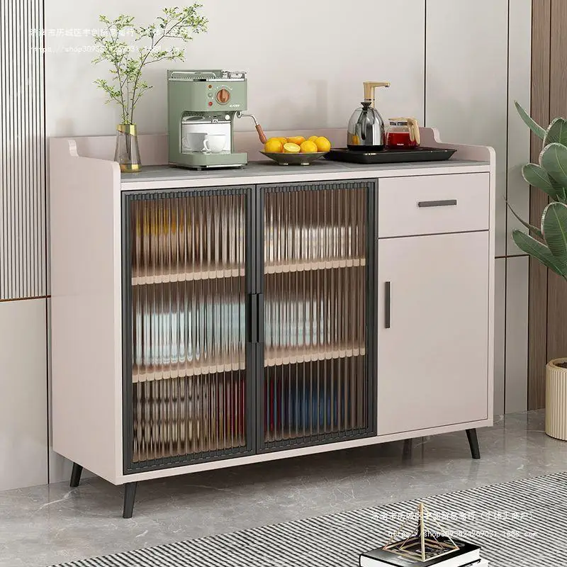 Rock slab dining side cabinet Modern tea cabinet Light luxury storage Kitchen cabinet