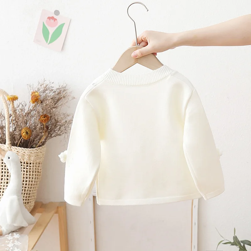 Knitted Vest Children Clothing Spring Fall Korean Version Girl Camisole Cute Love Hairball Loose Cotton Fashion Sweaters