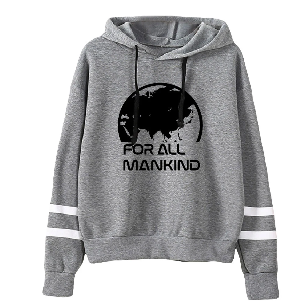 Voor De Hele Mensheid Televisie Unisex Pocketless Parallelle Staven Mouw Sweatshirts Vrouwen Mannen Hoodie Casual Stijl Mode Kleding