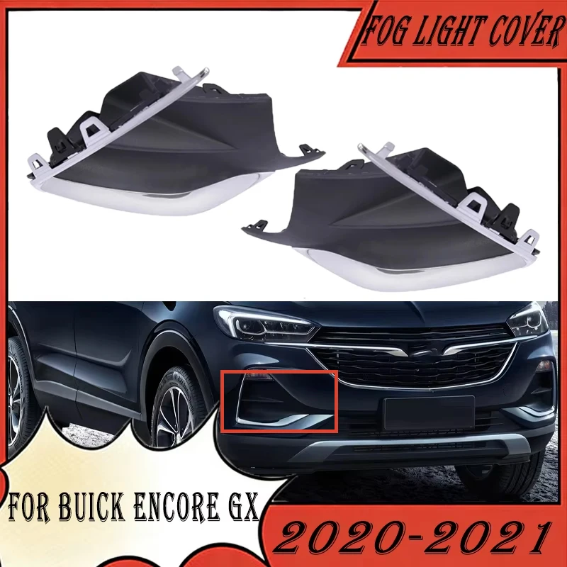 Front Bumper Fog Light Cover For Buick Encore GX 2020 2021 2022 Foglamp Chrome Trim Headlight Cover Bezel Car Accessories