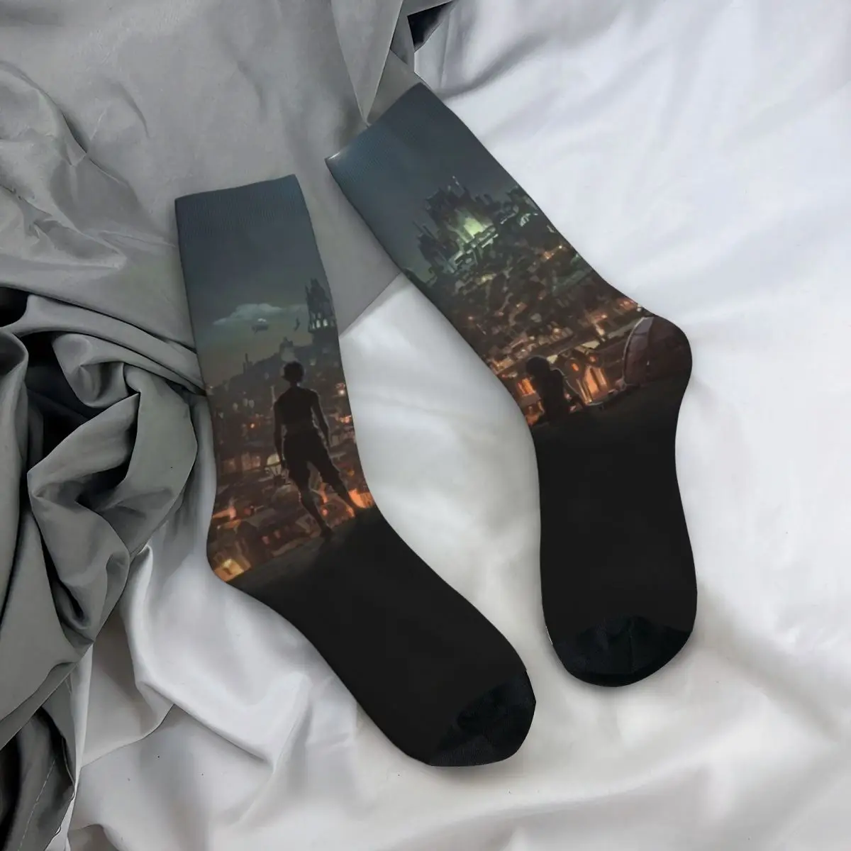 Vintage Jinx und vi verrückte Herren Kompression socken Unisex Arcane League der Legenden Street Style nahtlos bedruckte lustige Crew Socke