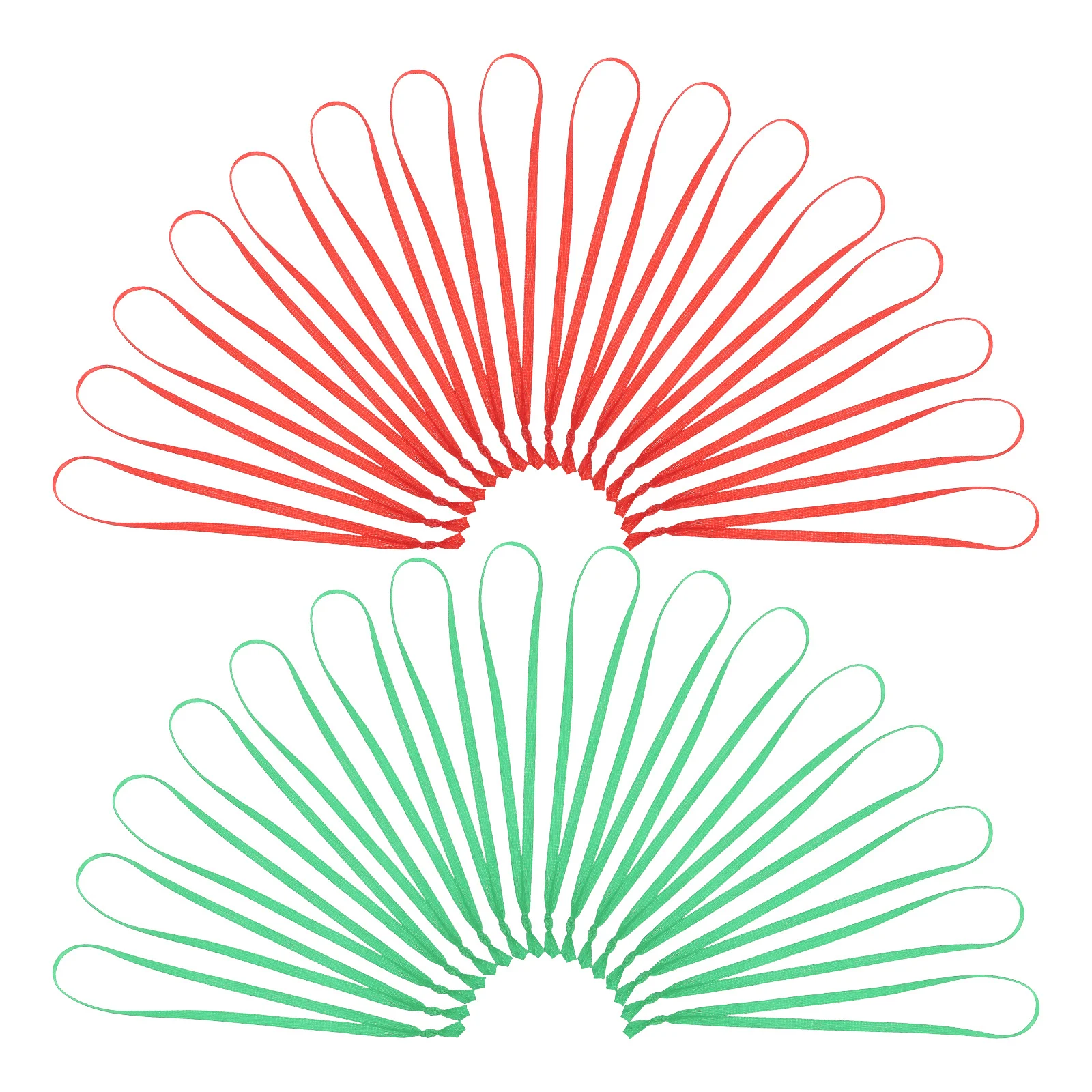 

200Pcs Xmas Ornament Strings Red Green Tree Ribbon Hangers for Holiday Party Decorations Supplies Ornament Hangers