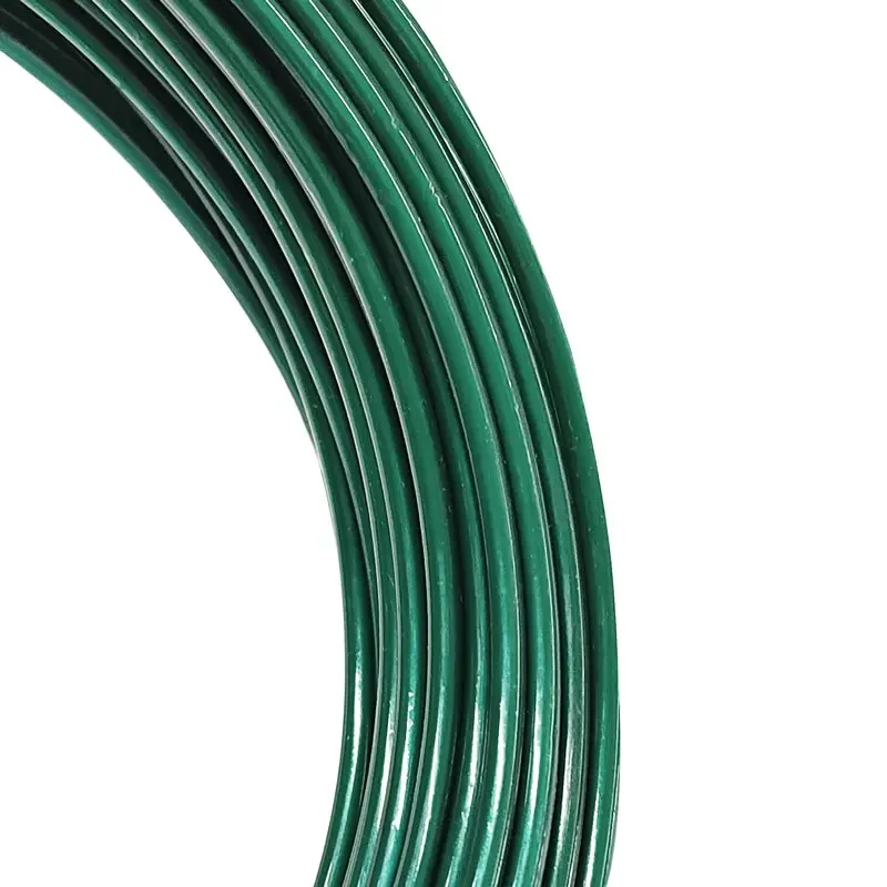 1kg/coil Green/blue/black color pvc coated tie gi wire for clothesline wire