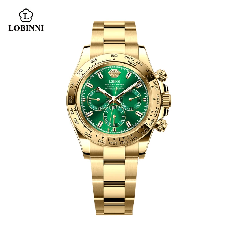 

LOBINNI 316L Stainless Steel Luxury Man Watch Self-winding Mechanical Movement 40mm Automatic Watches