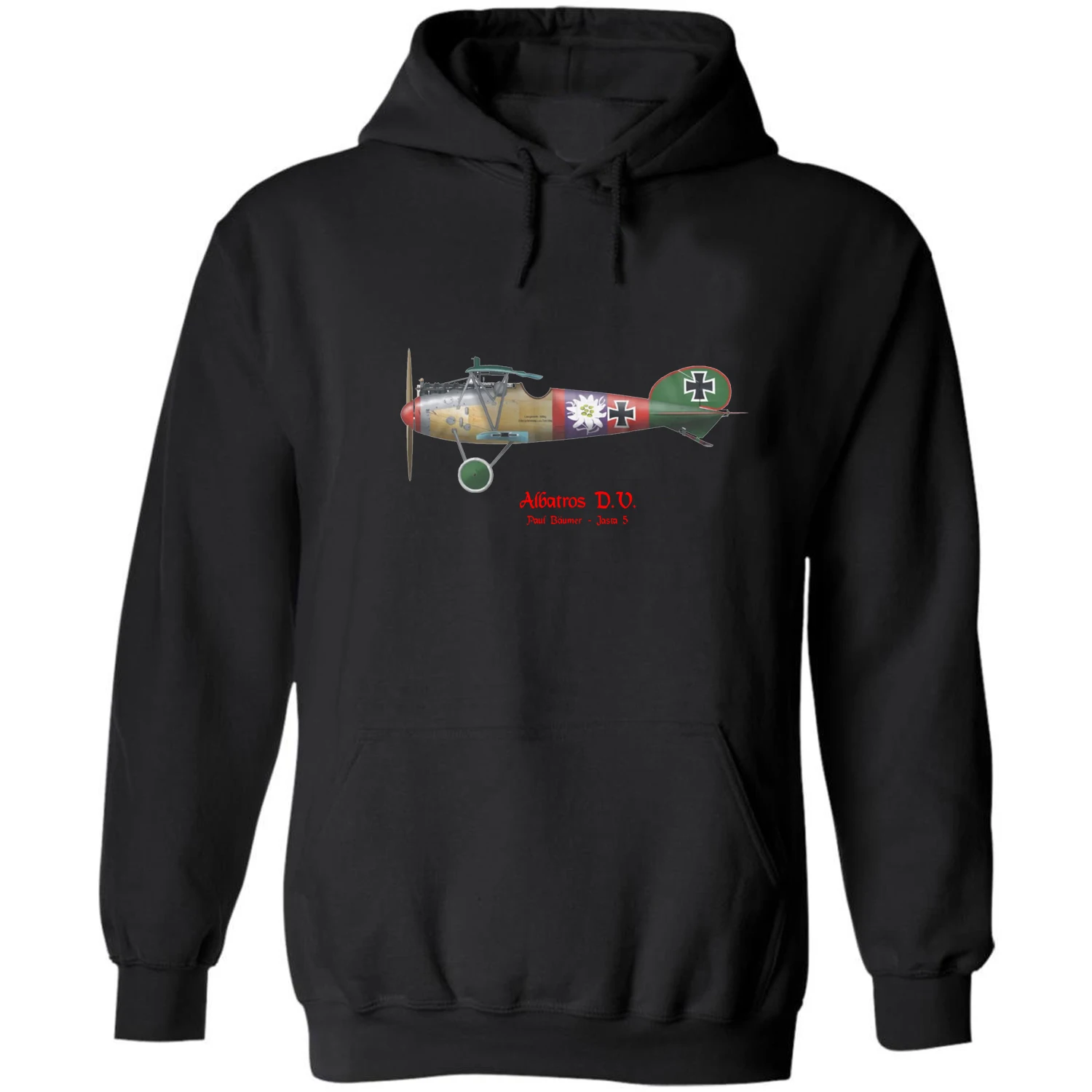 Albatros D.V. WWI German Fighter Aircraft Pullover Hoodie New 100% Cotton Comfortable Casual Mens Sweatshirt Aviation Streetwear