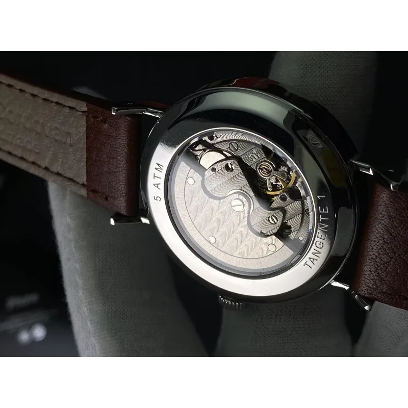 38MMfor Bauhaus ساعة رجالية ميكانيكية أوتوماتيكية بسيطة على الموضة رفيعة للغاية للطلاب الأدبيين يحبون الياقوت المشاهير على الإنترنت #6