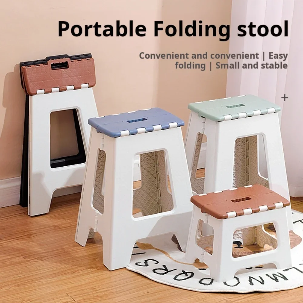 Compact Folding Stool, 11 Inch Adult Climbing Stool, Weight Capacity Up to 330 lbs, Lightweight Stool, Non-Slip Folding Climbing