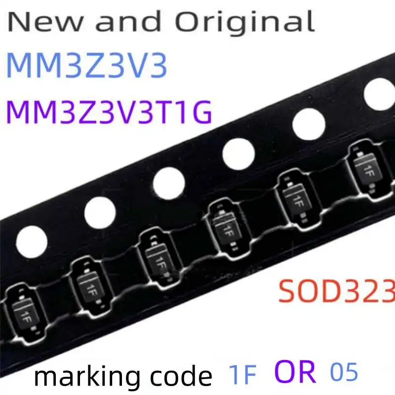 

Mm3Z3V3 Mm3Z3V3T1G Sod323 3.3V Zener Voltage Regulators Marking Code 05
