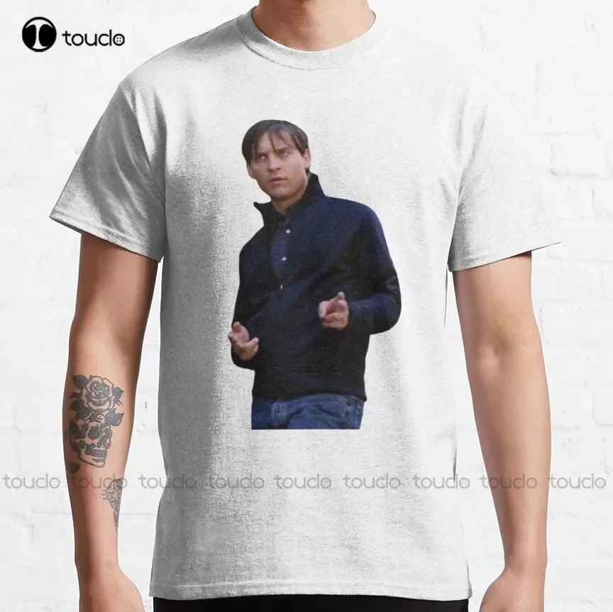 Cool Guy Tobey Tobey Maguire Classic T-Shirt Blue Shirts For Men Custom Aldult Teen Unisex Digital Printing Tee Shirt Xs-5Xl