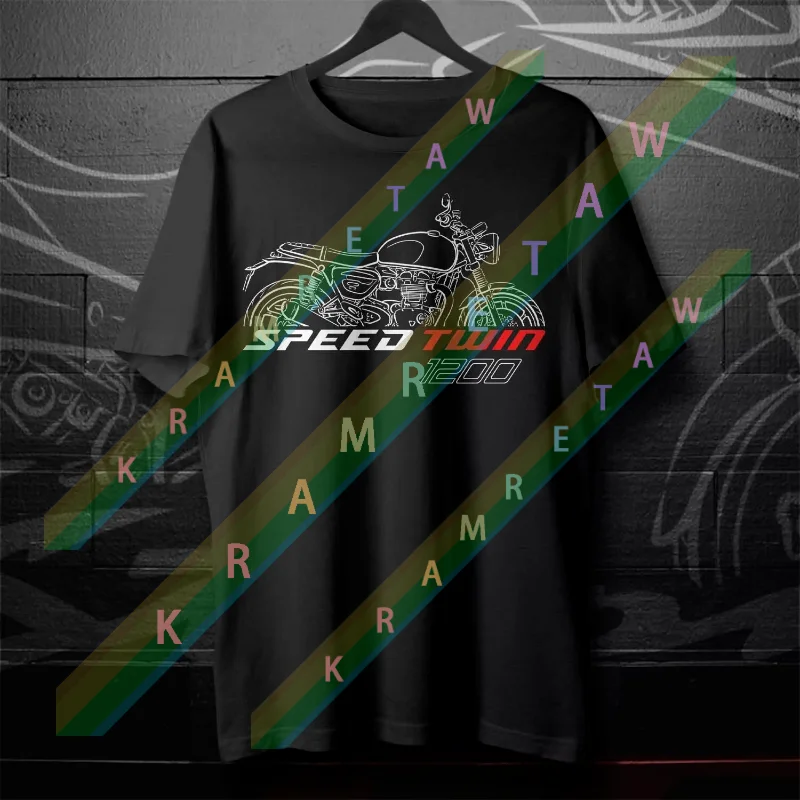 

2025 summer Triumphs Men T Shirt Casual Speed Twin 1200 Motorcycle T-shirt Graphic Summer 100% Cotton Cool Tee S-3XL