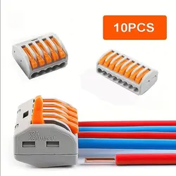 10PCS Quick Terminal Connector 215 One In Four Out /218 One In Seven Out Soft And Hard Cables Universal Press Splitter Connector