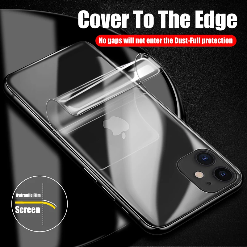 4Pcs Hydrogel Film For iPhone 11 12 13 14 15 16 Pro Max Screen Protector For iPhone 11 12 13 15 14 16 Plus Back Film Not Glass