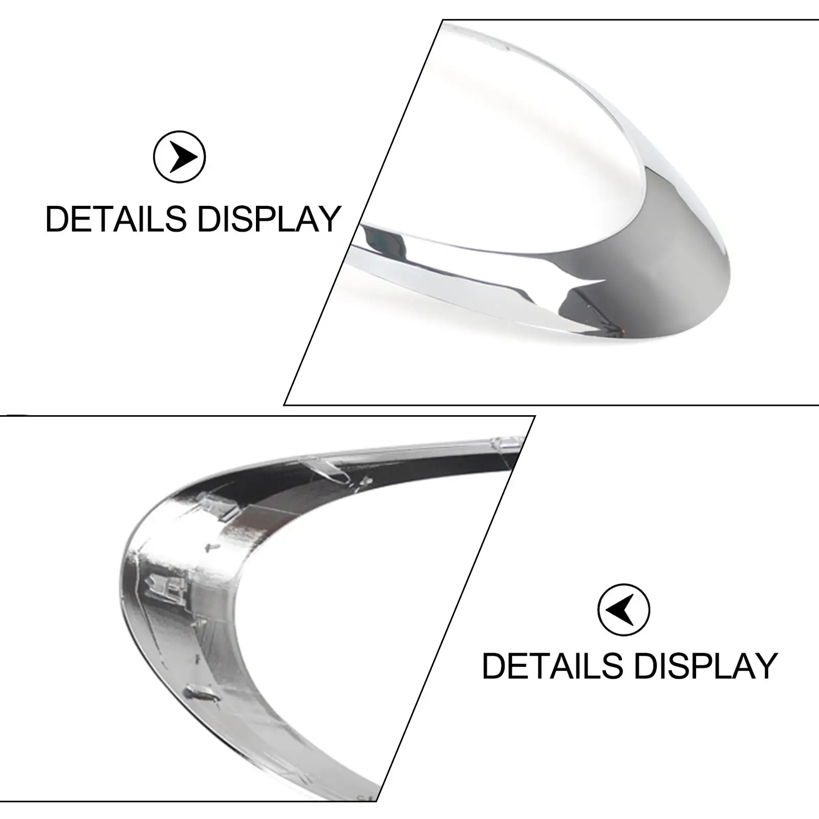 

1 Pair 68235995AA 68235996AA FOR FIAT 500L 2014-2020 Car Rear Taillight Trim Frame Silver Exterior Components And Headlight