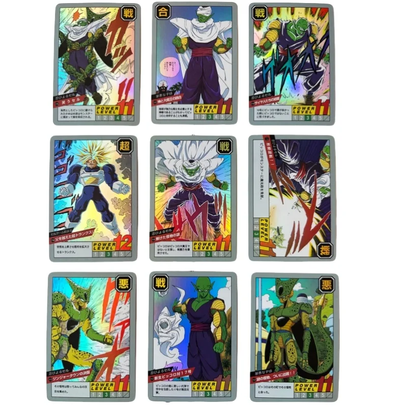 54 Sheets Dragon Ball Flash Card Son Goku Vegeta Iv Cell Piccolo Android 16 Diy Jidou Action Toy Figures Anime Game Collection