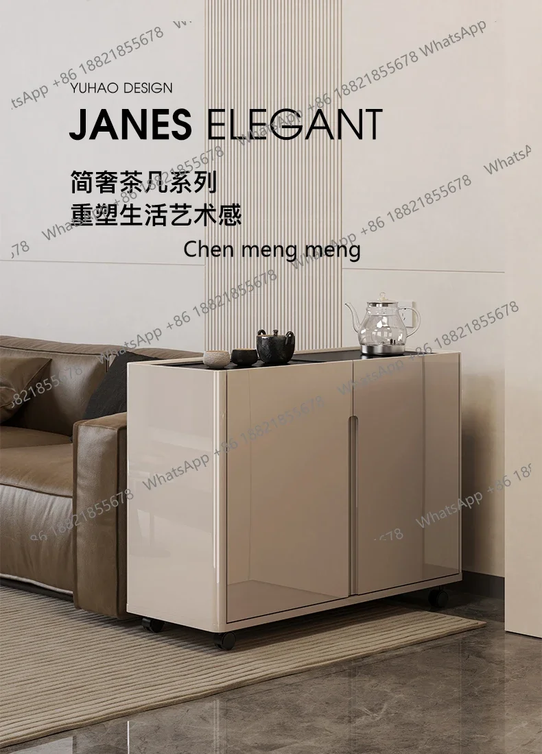

Light luxury sofa mobile side few modern small tea table side cabinet tea cabinet boiling water
