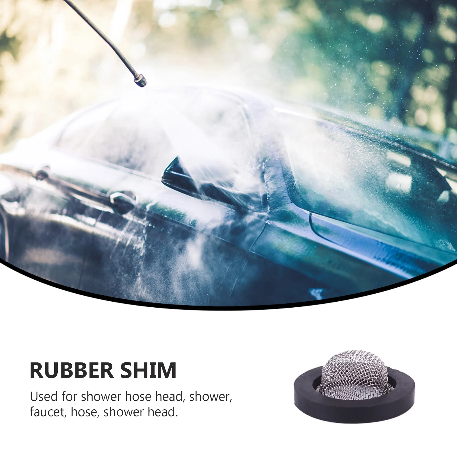 

40Pcs Rubber Seal Rings Stainless Steel Filter Gaskets Shower Hose Faucet Replacement Parts Rubber Washer Shower Head Filter