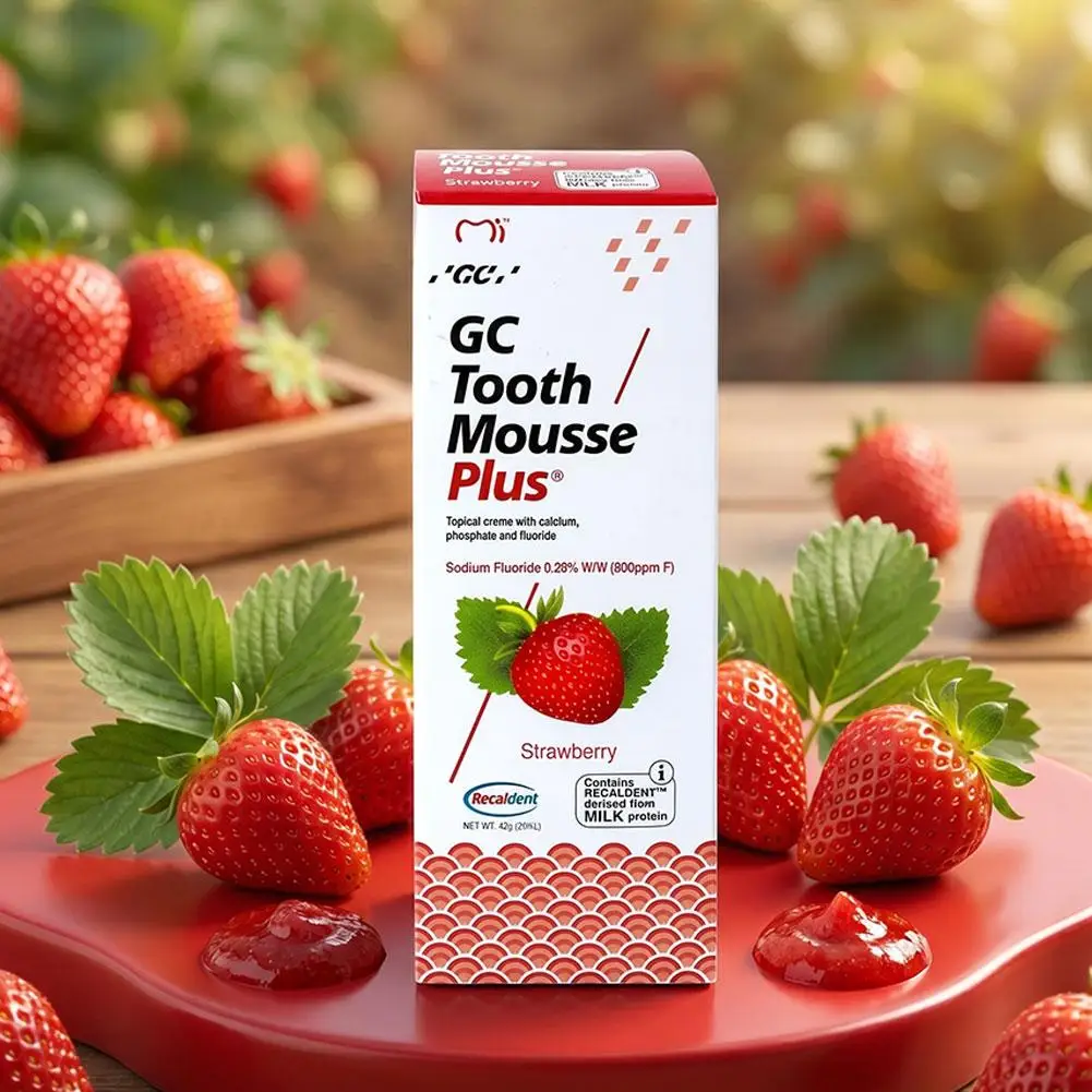 GC Tooth Mousse Plus Minze 40g, Fluorid-Zahnpflegecreme mit Recaldent, Zahnpflege zur Kariesprävention, für Erwachsene & Kinder – Detail 7