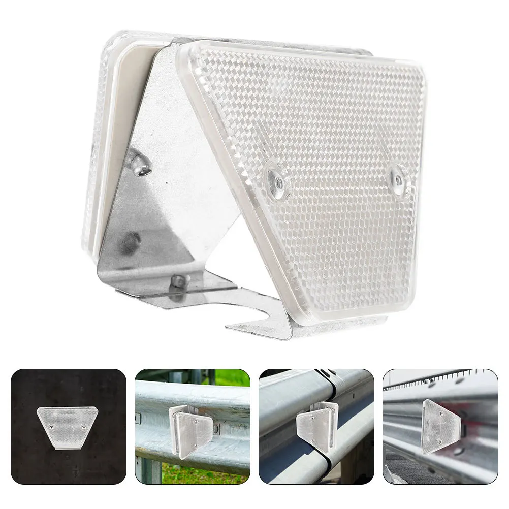 

2Pcs Reflective Roadside Guardrail Markers Trapezoidal Driveway Marker Replacement Traffic Road Safety Accessory