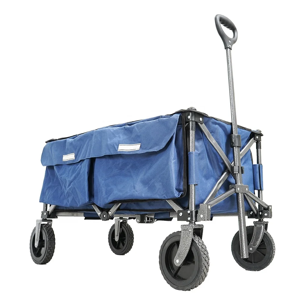 

Heavy Duty Outdoor Picnic Cart Gardening Trolley Foldable Camping Wagon Folding Beach Cart