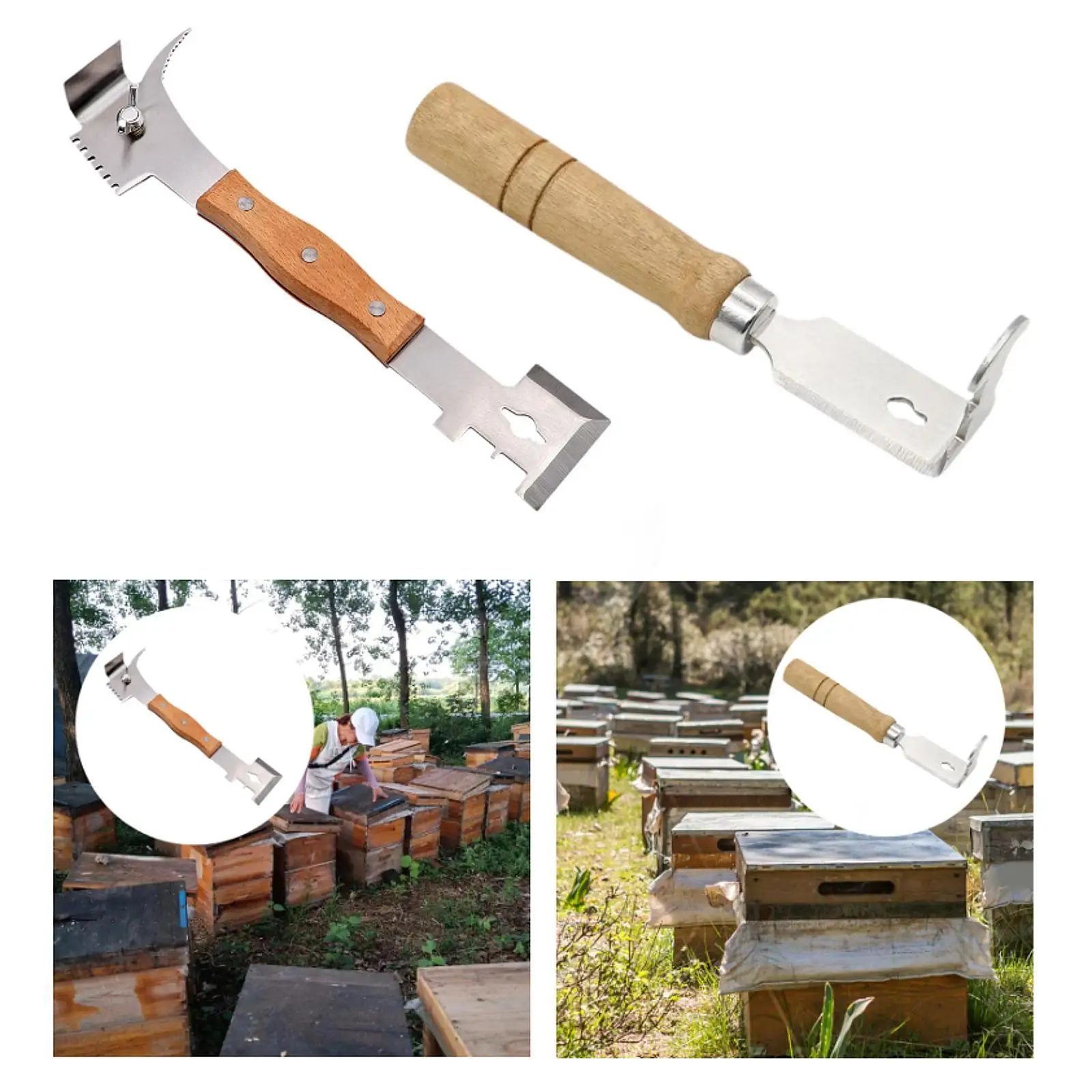 Bee Hive Tool Comfortable Grip Cleaning Apiarist Bee Uncapping Hive Cleaner
