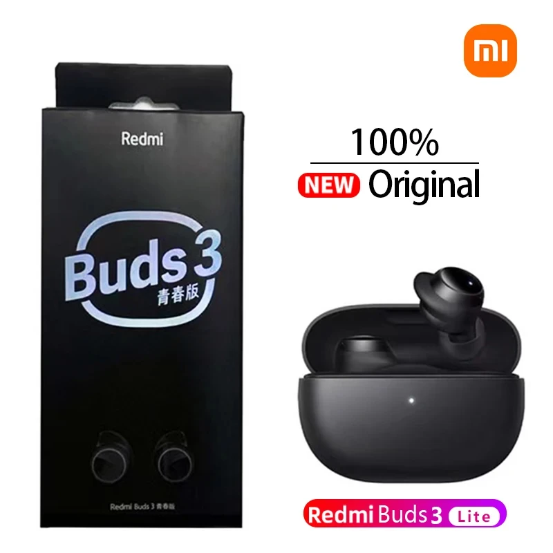 XIAOMI Redmi Buds 3 Lite TWS Bluetooth 5.2 Earphone IP54 18 Hours Battery Life Mi Ture Wireless Earbuds Youth Edition